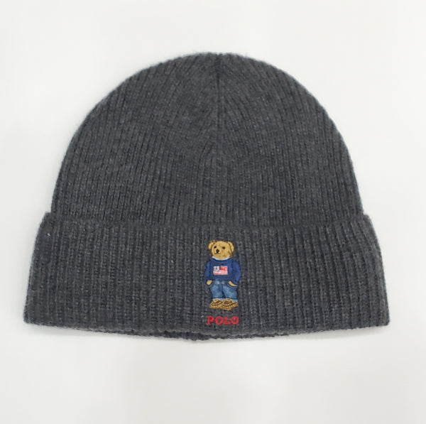 Nwt Polo Ralph Lauren Dark Grey American Flag Teddy Bear Skully - Unique Style