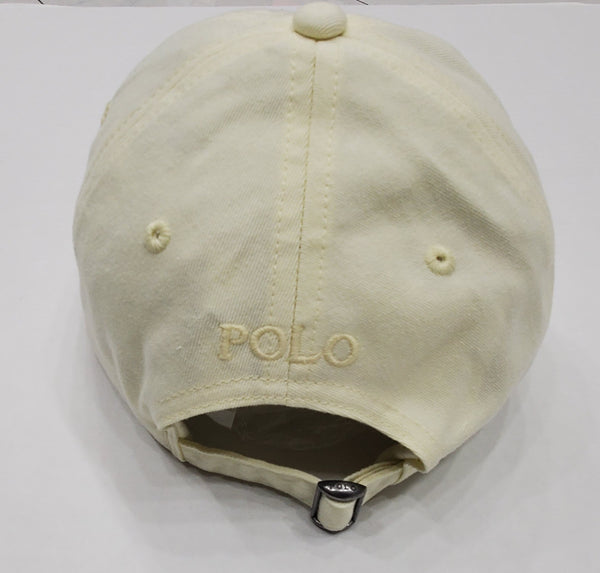 Nwt Polo Ralph Lauren Light Yellow Small Pony Hat - Unique Style