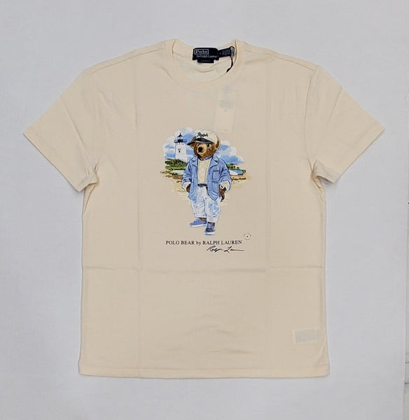 Nwt Polo Ralph Lauren Teddy Bear Wearing Blue Cardigan Classic Fit Tee - Unique Style