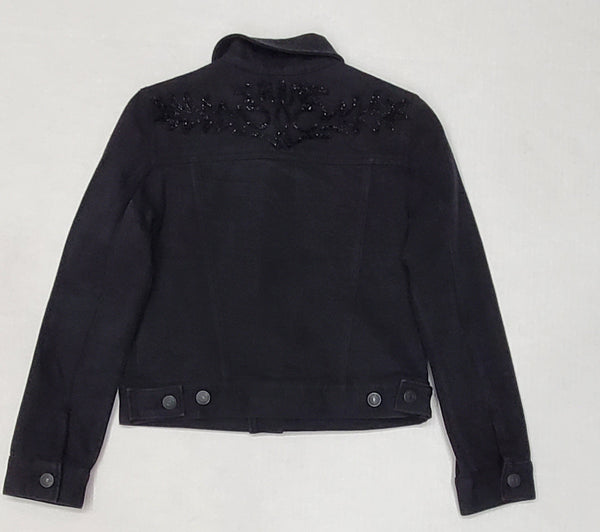 Polo Ralph Lauren Girls Black Beads Denim Jacket (7-16) - Unique Style