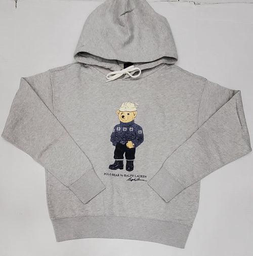 Nwt Polo Ralph Lauren Women's Grey Teddy Bear Hoodie - Unique Style