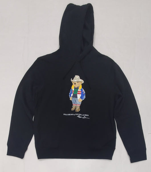 Nwt Polo Big & Tall Black Cowboy Bear Hoody - Unique Style