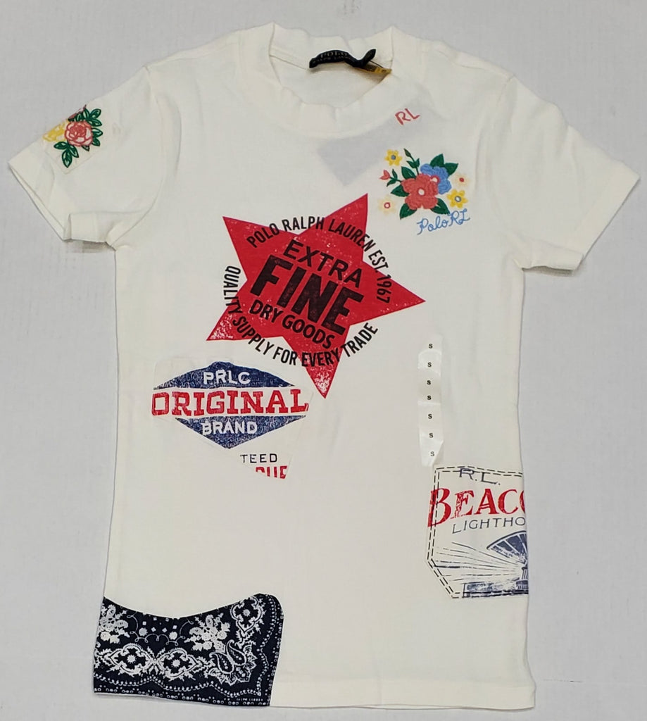 Nwt Polo Ralph Lauren Women's Embroidered/Print Tee