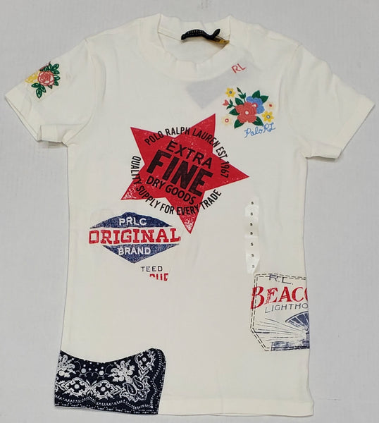 Nwt Polo Ralph Lauren Women's Embroidered/Print  Tee - Unique Style