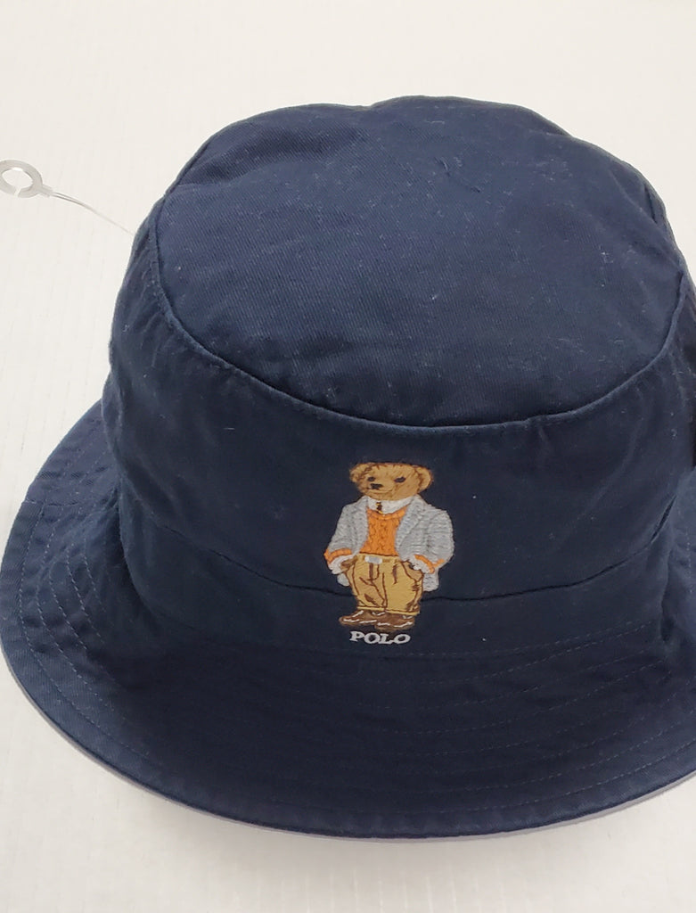 Nwt Polo Ralph Lauren Navy Suit Bear Bucket Hat