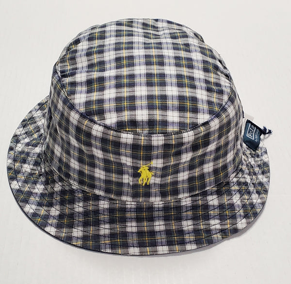 Nwt Polo Ralph Lauren Navy/Plaid Bucket Hat - Unique Style