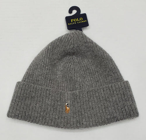 NWT POLO RALPH LAUREN LIGHT GREY WOOL SMALL PONY SKULLY - Unique Style