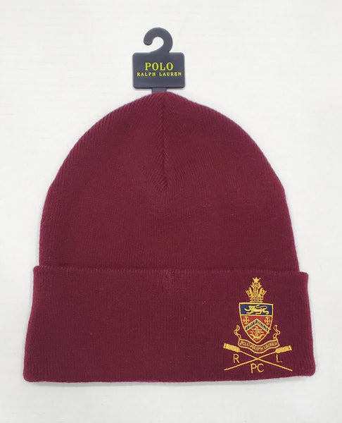 Nwt Polo Ralph Lauren Burgundy Crest Skully - Unique Style
