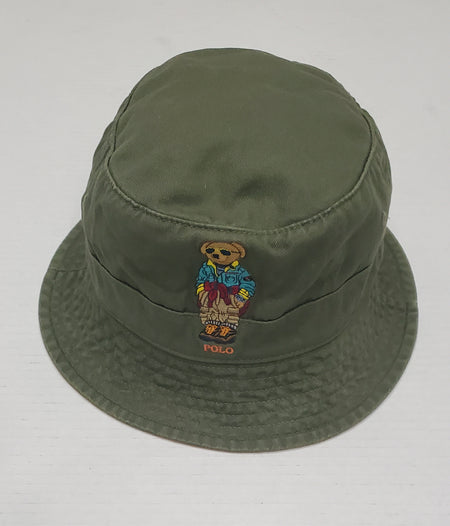 Nwt Polo Ralph Lauren Navy Suit Bear Bucket Hat
