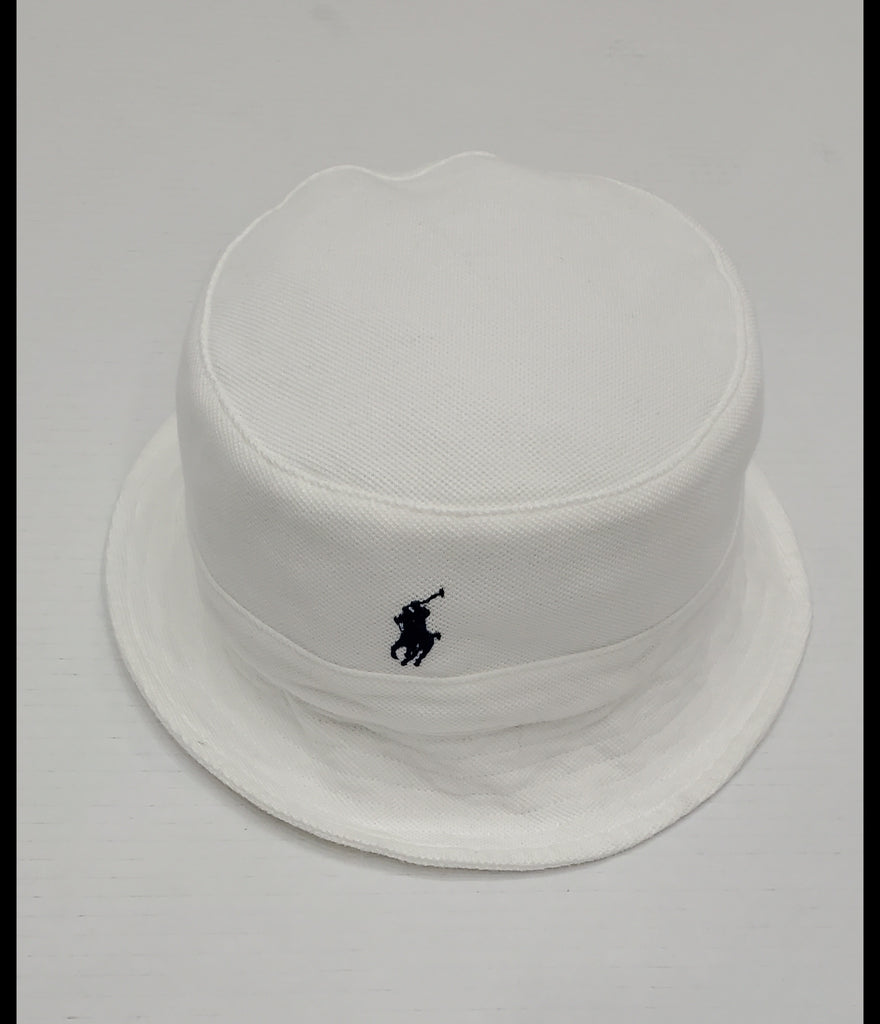 Nwt Polo Ralph Lauren White Small Pony Cotton Bucket Hat