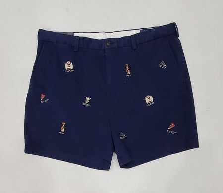 Nwt Polo Ralph Lauren Navy 1967 'P' 8.5 Fleece Shorts