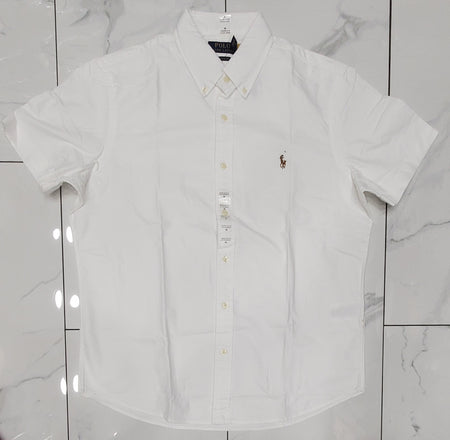 Nwt Polo Ralph Lauren White Linen Small Pony Classic Fit Button Up