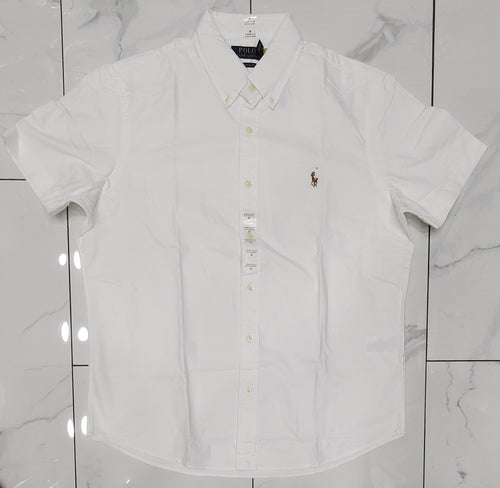 Nwt Polo Ralph Lauren White Cotton Small Pony Classic Fit Button Up - Unique Style