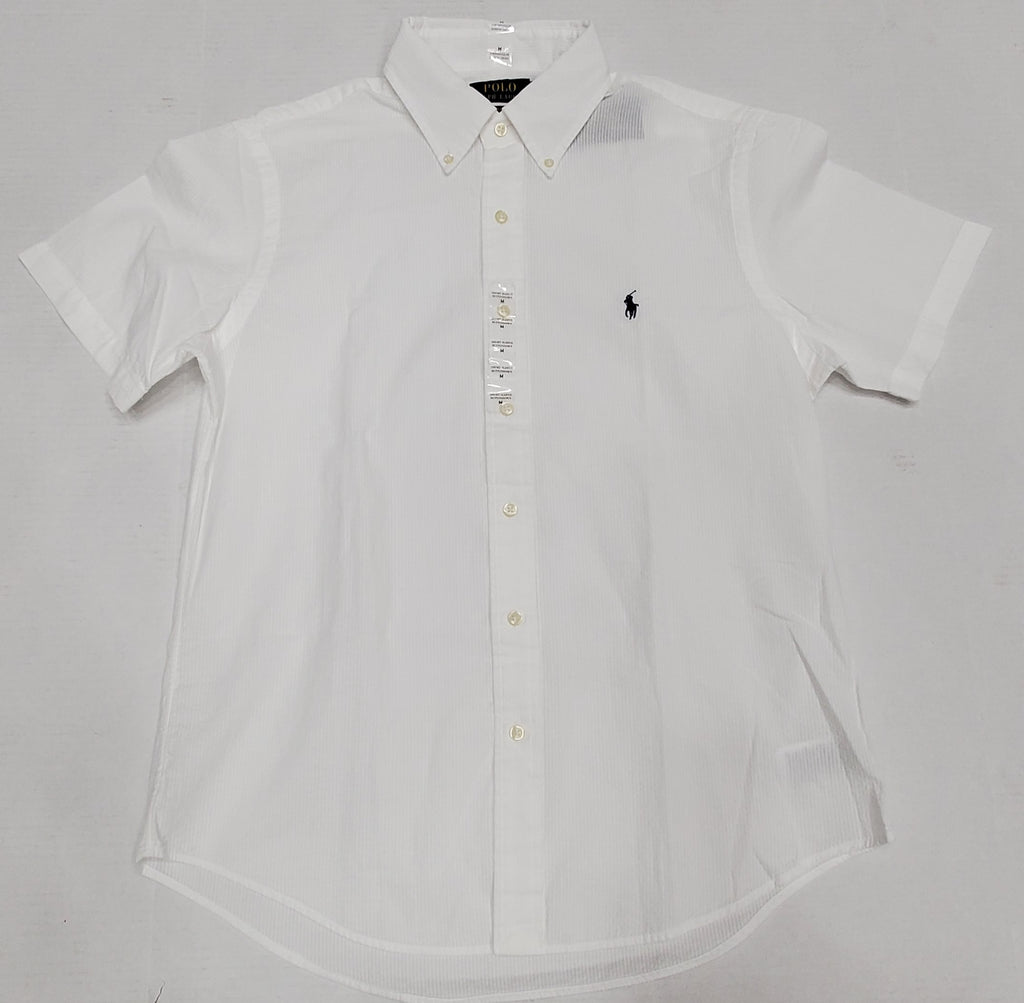 Nwt Polo Ralph Lauren White Cotton Small Pony Classic Fit Button Up