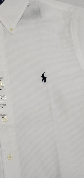 Nwt Polo Ralph Lauren White Cotton Small Pony Classic Fit Button Up - Unique Style