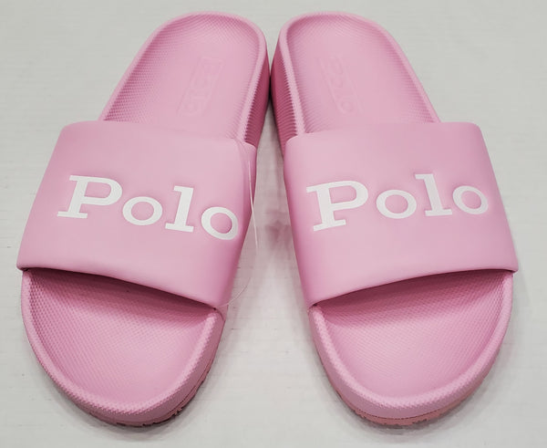 Nwt Women's Polo Ralph Lauren Pink Polo Spellout Slides w/o Box - Unique Style