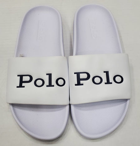 Nwt Polo Ralph Lauren White/Black Allover Pony Slip On Sneakers