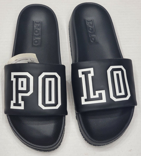 Nwt Polo Ralph Lauren Black Polo Spellout Slides w/o Box - Unique Style