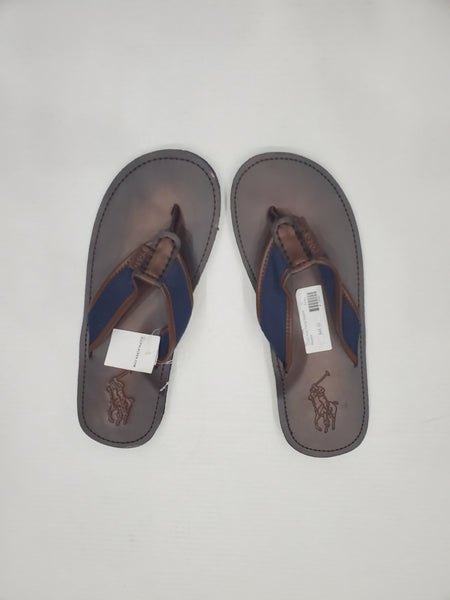 Nwt Polo Ralph Lauren Brown Polo Pony Thong Slippers w/o Box - Unique Style