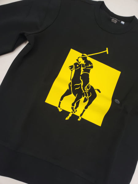 Nwt Polo Ralph Lauren Black/Yellow Pony Sweater - Unique Style