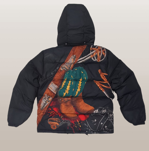 Nwt Polo Ralph Lauren Black Boots Graphic Down Jacket - Unique Style