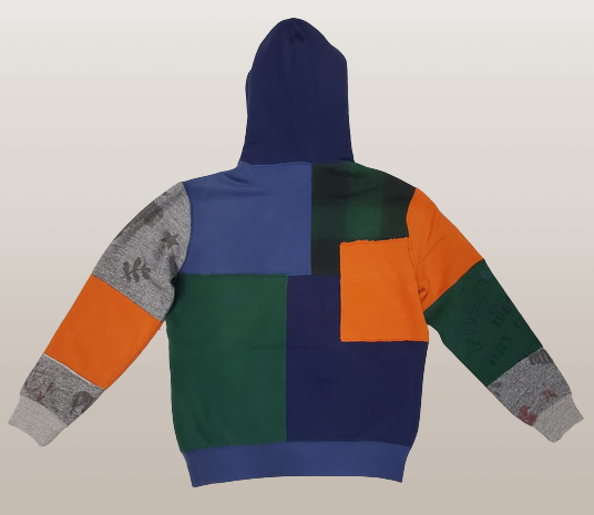 Nwt Polo Ralph Lauren Patchwork Dry Goods N.West Trails Fleece Hoodie - Unique Style