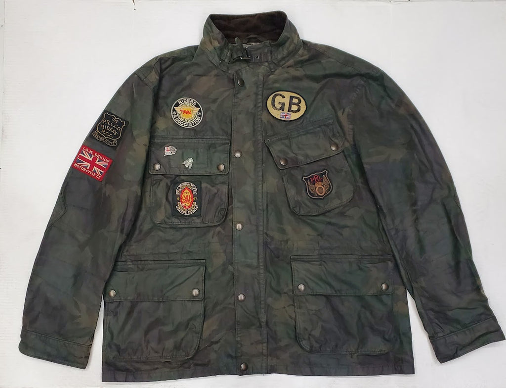 Nwt Polo Ralph Lauren Camo Oilcloth Bike Jacket