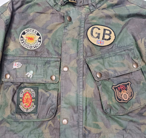 Nwt Polo Ralph Lauren Camo Oilcloth Bike Jacket - Unique Style