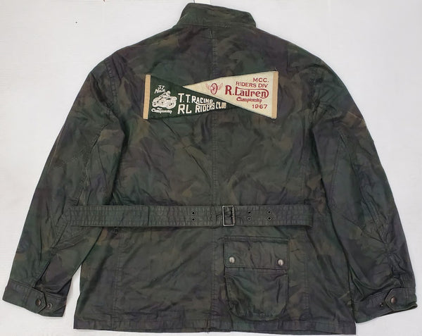 Nwt Polo Ralph Lauren Camo Oilcloth Bike Jacket - Unique Style