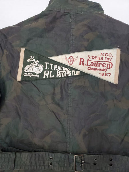 Nwt Polo Ralph Lauren Camo Oilcloth Bike Jacket - Unique Style