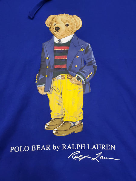 Royal Blue Teddy Bear Hoodie Tee