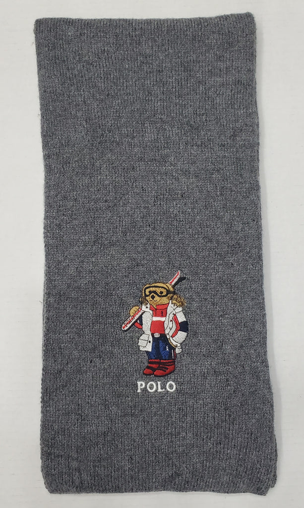 Nwt Polo Ralph Lauren Grey Ski Scarf