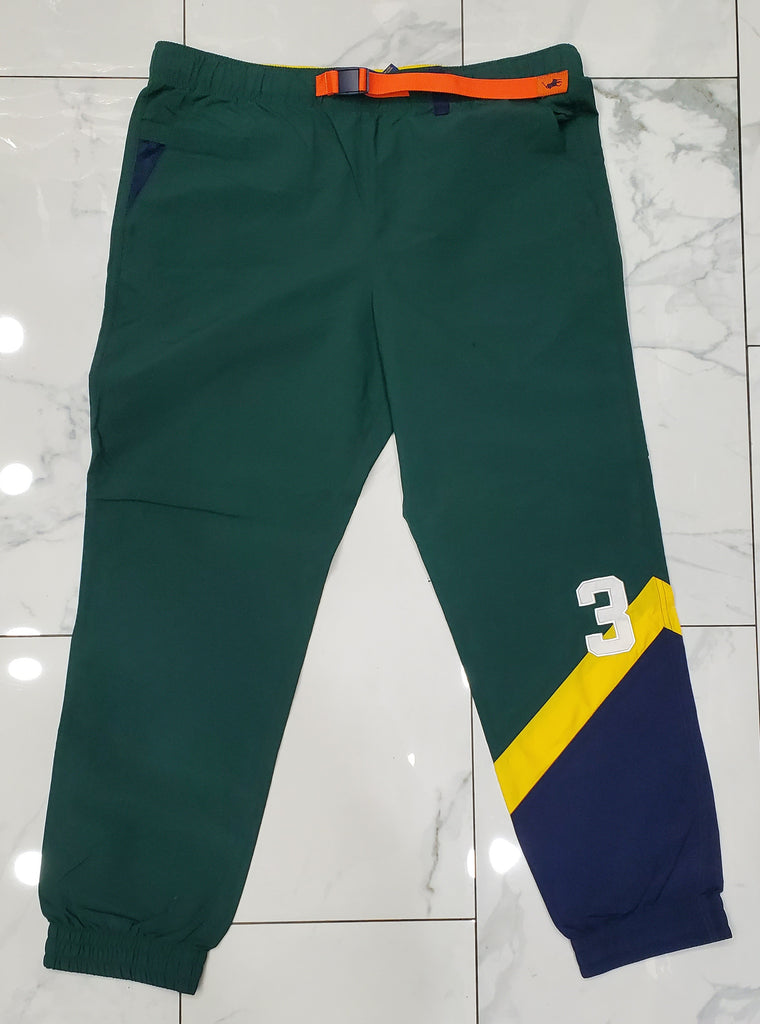 Nwt Polo Ralph Lauren Green/Navy/Yellow # 3 Nylon Pants