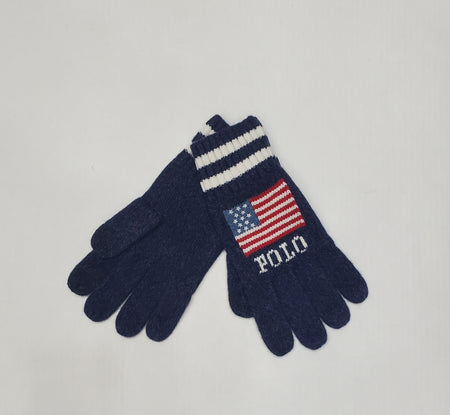 Nwt Polo Ralph Lauren Navy American Flag Gloves