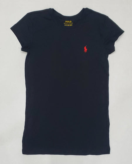 Nwt Polo Ralph Lauren "Red w/Navy" Small Pony Round Neck Tee