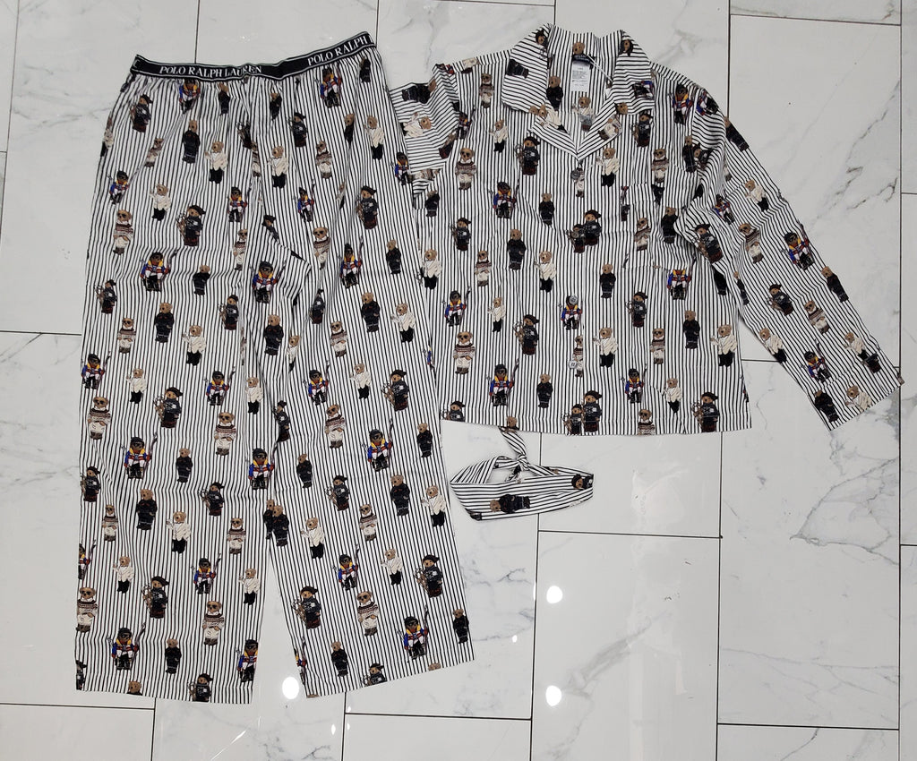 Nwt Polo Ralph Lauren Women's Teddy Bear Pajama Set