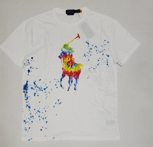 Nwt Polo Ralph Lauren Big Pony Paint Splatter Classic Fit Tee - Unique Style