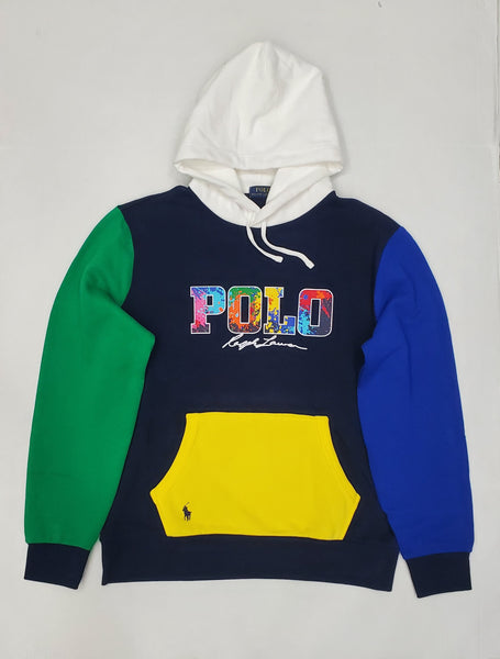 Nwt Polo Ralph Lauren Polo Spellout Paint Splatter Hoodie - Unique Style
