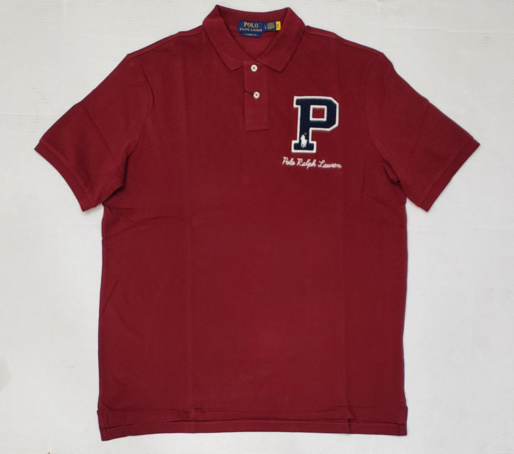 Nwt Polo Ralph Lauren Burgundy/Navy 'P' Classic Fit Polo