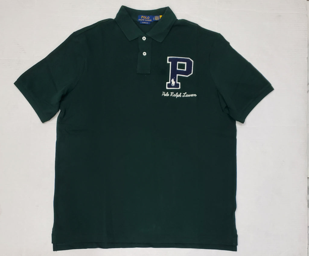 Nwt Polo Ralph Lauren Navy/Green 'P' Classic Fit Polo