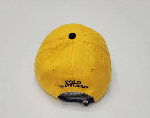 Nwt Polo Ralph Lauren Yellow/Navy 'P' Adjustable Hat - Unique Style