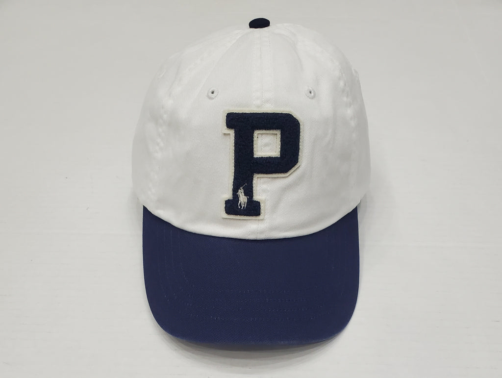Nwt Polo Ralph Lauren White/Navy 'P' Adjustable Hat