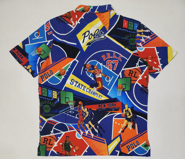 Nwt Polo Ralph Lauren Allover Basketball Print Classic Fit Polo - Unique Style