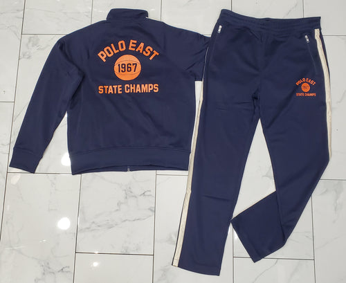 Nwt Polo Sport Navy Polo East 1967 State Champs Track Jacket With Matching Track Pants - Unique Style