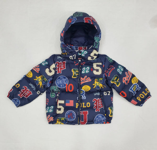 Nwt Polo Ralph Lauren Kids Allover Logo Down Jacket - Unique Style