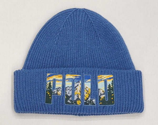 Nwt Polo Ralph Lauren Blue Scenic Embroidered Skully - Unique Style