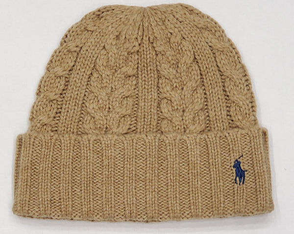 Nwt Polo Ralph Lauren Caramel Cable Small Pony Skully - Unique Style