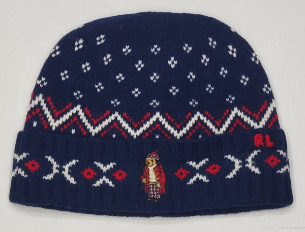 Nwt Polo Ralph Lauren Navy Toggle Coat Teddy Bear Wool Skully - Unique Style