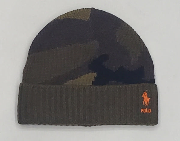 Nwt Polo Ralph Lauren Camo with Orange Small Pony Skully - Unique Style