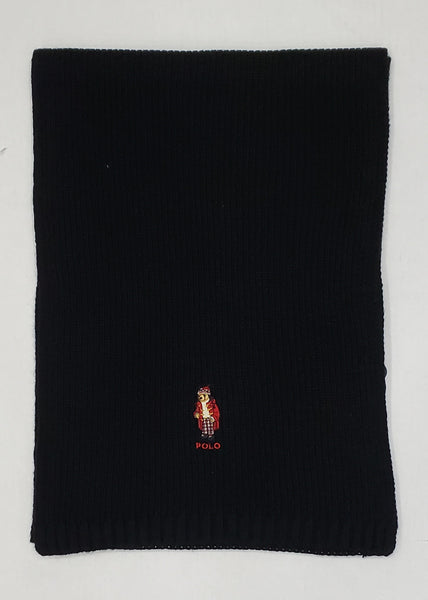 Nwt Polo Ralph Lauren Black Toggle Coat Teddy Bear Scarf - Unique Style